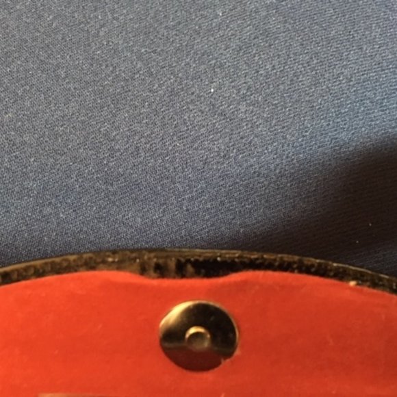 Lulu Guinness Designer 👓Eyeglasses👓 Hard Shell Case w/Mirror Black Shiny - Picture 11 of 11